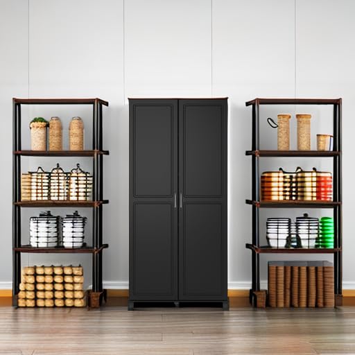 Systembuild Evolution Kendall 36" Utility Storage Cabinet, Black SystemBuild