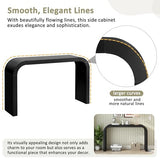 Merax Modern Entryway Table, Black Rounded Silhouette and Smooth Surface Console Table for Living Room, Hallway and Bedroom Merax