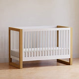 NAMESAKE Nantucket 3-in-1 Convertible Crib with Toddler Bed Conversion Kit in Warm White and Honey, Greenguard Gold Certified (M23301RWHY) NAMESAKE