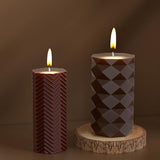 2 Pack Stripe Cylinder Pillar Spiral Candle Resin Mold - Resin Casting Silicone Molds for Home Decor & Candle Making Wave Spiral Mold