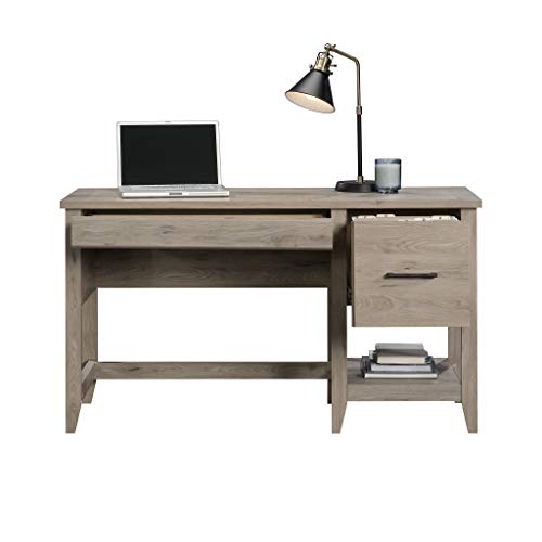 Sauder Summit Station Desk, L: 52.09" x W: 19.29" x H: 29.02", Laurel Oak finish Sauder