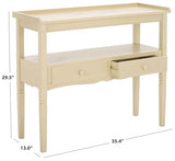 SAFAVIEH Home Collection Araminta Sand 2 Lower Drawer Console Table for Entryway, Living Room, Foyer SAFAVIEH