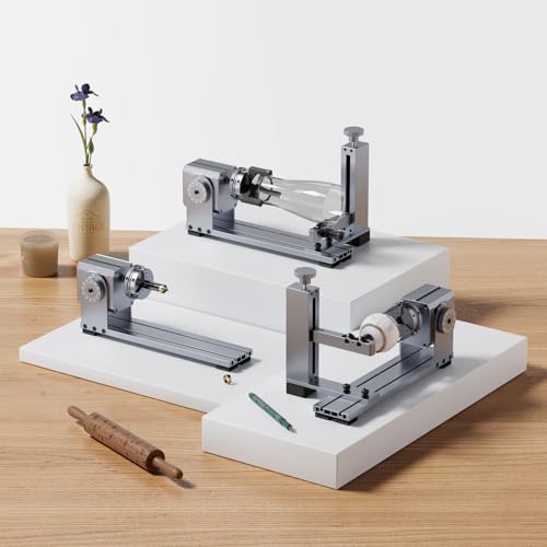 LONGER Rotary Extender (with Riser) is Ideal for Engraving Cylindrical, Wine Glass, and Irregular Objects. Compatible with Nano, Nano Pro, Ray5, B1, and Most Other Laser engravers. Longer