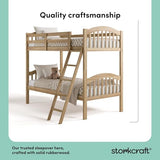 Storkcraft Long Horn Twin-Over-Twin Bunk Bed (Natural) - GREENGUARD Gold Certified, Converts to 2 Individual Twin beds Storkcraft