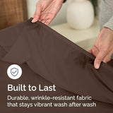 Queen Fitted Bed Sheet - Bottom Single Fitted Sheet Only - Ultra-Soft Hotel Luxury Bedding w/ 8-16 Inch Deep Pockets - Breathable, Cooling & Wrinkle Free - Easy-Care, Fade & Shrink Resistant - Brown CGK Unlimited