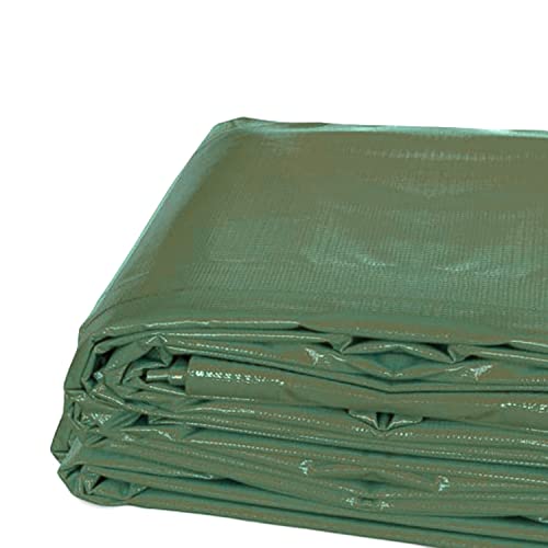 Moose Supply Heavy Duty Tarp, 100% Waterproof 12mil Thick PVC Vinyl Tent Tarp for Camping, Multi-Purpose Thick Protective Cover, Weather Proof, Heavy Duty, UV Resistant, 20 Feet x 40 Feet, Green