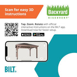 Backyard Discovery Barrington 14 ft. x 12 ft. Hip Roof Cedar Wood Gazebo Pavilion, Shade, Rain, Hard Top Steel Metal Roof, All Weather Protected, Wind Resistant up to 100 mph, Holds up to 10650 lbs Backyard Discovery