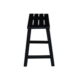 IC International Concepts International Concepts Slat, 18-Inch Seat Height, Black Stool IC International Concepts