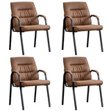 BoisKom Office Guest Reception Chair Set of 4, Conference Room Chairs Waiting Room Chairs 4 Pack, Modern Leather Office Desk Chair No Wheels. BoisKom