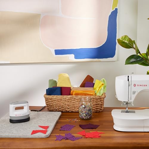 SINGER Mini Heat Press Machine with Safety Base | Dual Heating Modes, Precise Temperature Control, Compact & Portable Design, Easy Time Adjustment & Versatile Use for T-Shirts, Hats & Crafts SINGER
