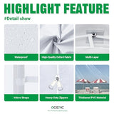 Acepic Clear Canopy Sidewalls for 10x10 Pop Up Tent, Transparent Window Curtain Cloth, 8 Mil PVC Enclosure Fabric with Zipper, 3Pack Sidewalls Only, (White) Acepic