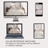 Simple&Opulence 100% Washed Linen Duvet Cover Set with Embroidered,3 Pieces Soft Farmhouse Comforter Set with Button Closure,1 Duvet Cover and 2 Pillowshams(King,Natural Linen) Simple&Opulence