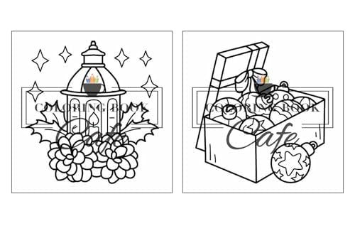 Cozy Christmas: Cute and Cozy Coloring Book for Adults & Teens Featuring Easy and Bold Christmas Designs WoodArtSupply