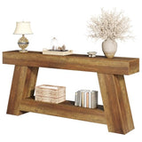 Tribesigns 70.9 Inch Long Console Tables, Farmhouse Entryway Table with Storage, 2-Tier Sofa Table Behind Couch for Entrance, Hallway, Living Room (Rustic Brown) Tribesigns