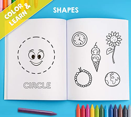 My Big Fun Coloring Book for Toddlers to Learn the Animals, Shapes, Colors, Numbers and Letters: Activity Workbook for Kids Ages 2-4 Years WoodArtSupply
