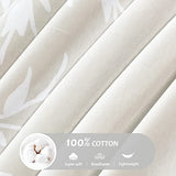 Style Quarters Dahlia Lane 3pc Duvet Cover Set - Multi-Color Floral Stems with White Leafy Silhouettes - 100% Cotton - Machine Washable - Includes 1 Duvet Cover + 2 Shams (Queen) SO OQ STYLE QUARTERS