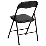 Flash Furniture Madison 5-Piece Folding Card Table and Chairs Set, Portable Event Table and Chairs Set, Black Flash Furniture