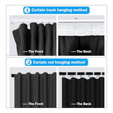 MaKefeile Room Divider Curtains Total Blackout Privacy Curtain Panel Room Thermal Insulated Noise Reduction Curtains for Bedroom Window Living Room Ceiling Track Curtain W 8.3 ft × H 7 ft Black MaKefeile