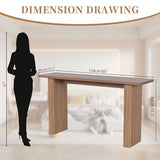 Fluted Narrow Console Table, Mid Century Modern Long Entryway Table, Farmhouse Entry Way Couch Table Behind Sofa, Easy Assembly, 60 Inch, for Living Room, Hallway, Entrance, Wooden, Walnut Xyulmeo