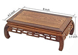 GOLDY&WENDY Vase Lamp Teapot Wooden Oriental Style Rectangular Base Rosewood Solid Wood Carving Display Stand GOLDY&WENDY