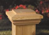 Deckorators Hatteras Wooden Flat Fence Pressure Treated Post Cap - Rot Resistant, Made with Treated Pine, for Outdoor Fences, Mailboxes & Decks Deckorators