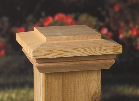 Deckorators Hatteras Wooden Flat Fence Pressure Treated Post Cap - Rot Resistant, Made with Treated Pine, for Outdoor Fences, Mailboxes & Decks Deckorators