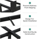 YITAHOME Floating Bed Frame King Size,Floating Bed with LED Lights & Charging Station, Metal Platform Bed Frame with Heavy Duty Steel Slats, No Box Spring Needed, Black YITAHOME