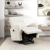 Lexicon Power Lift Recliner Chair for Elderly with Remote Control, Gentle Lift Motion, Side Pocket Armrest, Corduroy Upholstered Electric Recliner for Living Room/Bedroom, Easy Assembly, Beige Lexicon