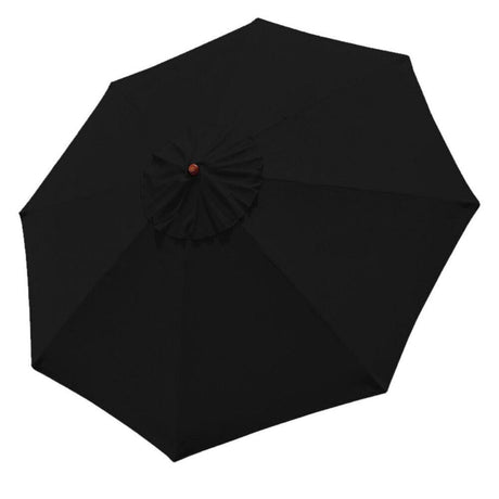 JNTKE Patio Umbrella, 10 FT Replacement Canopy for 8 Rib, Patio Umbrella Replacement Canopy Market Umbrella Top Fit Outdoor Umbrella Canopy (Only the top cover), Black-A JNTKE