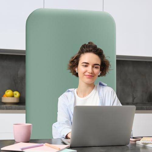 DECOLAB Standing Room Divider, Space Privacy Partition, Portable Wall Panel for Studio Apartment, Office, Home, Classroom, Scratch Resistance, 29"x65", Aqua DECOLAB
