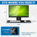 Mount-It! Monitor and Keyboard Wall Mount with VESA Keyboard Tray | Adjustable Computer Wall Desk with Mouse Platform | Space-Saving Ergonomic Stand-Up Workstation for Home Office | Fits 75x75, 100x100 VESA Mounts Mount-It!