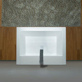 WOODBRIDGE 23-5/8 in. W x 19-5/8 in. D Wall Mounted Floating Vanity in Glossy White with Resin Composite Vanity Top in Glossy White WOODBRIDGE