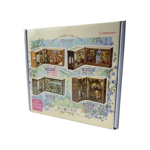 DIY Miniature House Kit, CUTEROOM Mini House Kit for Adult to Build, Wooden Dollhouse Making Kit with Furniture, Christmas Birthday Gifts (Forest Wonderland)