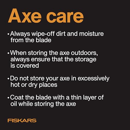 Fiskars X27 Super Splitting Axe, 36" Wood Splitting Axe for Medium to Large Size Logs with Shock-Absorbing Handle, Split Firewood, Forged Steel Blade, Bushcraft Gear and Camping Hatchet Fiskars
