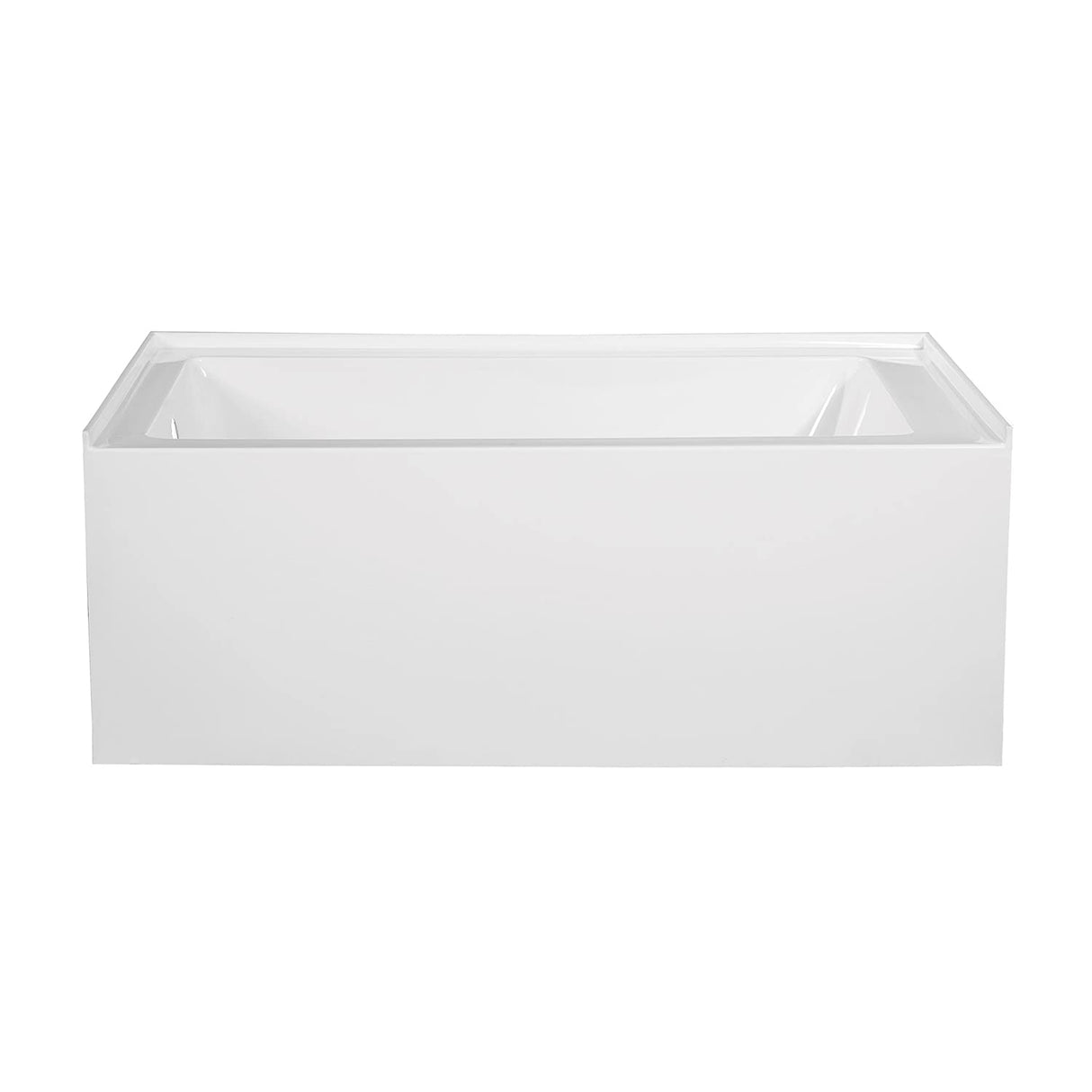 Kingston Brass VTAP603222L Aqua Eden 60-Inch Acrylic Alcove Tub with Left Hand Drain Hole, L 60" x W 32" x H 21-5/8"D, White Kingston Brass