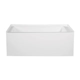 Kingston Brass VTAP603222L Aqua Eden 60-Inch Acrylic Alcove Tub with Left Hand Drain Hole, L 60" x W 32" x H 21-5/8"D, White Kingston Brass