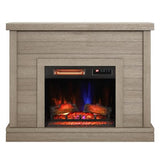 duraflame® Shiplap Wall Mantel Electric Fireplace, Barstow Acacia Duraflame