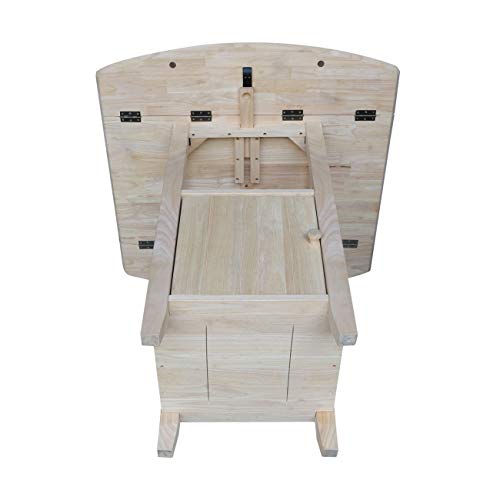 IC International Concepts T-3638DPG Bistro Table, Unfinished IC International Concepts