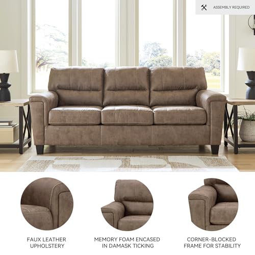 Signature Design by Ashley Navi Modern Queen Sofa Sleeper with Removable Cushions, Dark Brown Signature Design by Ashley