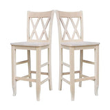 International Concepts 29-Inch Double X Stool, Unfinished IC International Concepts
