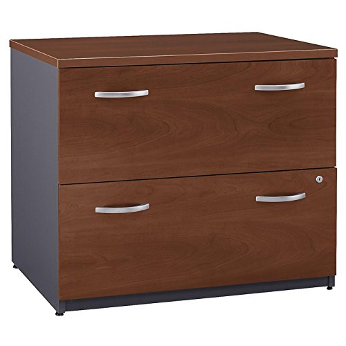 Bush Business Furniture Series C 2 Drawer Lateral File Cabinet, Locking Document Storage for Home or Professional Office, Hansen Cherry