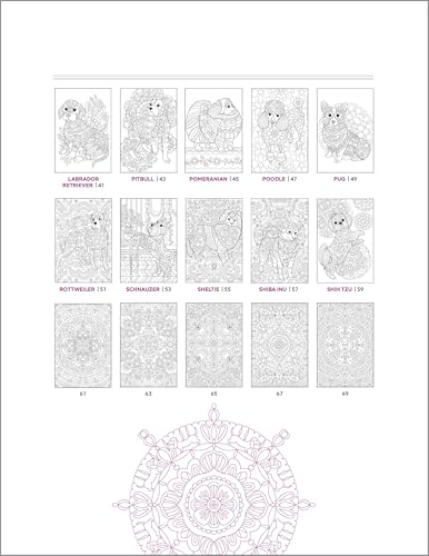 Stress Relief Dog Coloring Book: 35 Detailed Designs for Adults Rockridge Press