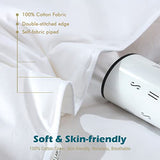 Cobnom® Luxury Organic Feather Down Comforter Twin Size, All-Season Duvet Insert, Fluffy High Fill-Power Down Feather Filled, 100% Cotton Cover, Medium Warm, Ivory White, 68x90 Inch Cobnom
