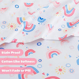 Mooreeke Twin Sheets Set Kids, Girls Twin Sheets, Cute Rainbow Printed, Soft Microfiber Kids Bedding Set Mooreeke