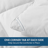 Cozynight Down Alternative Comforter-All Season Queen Comforters Duvet Insert with Corner Tabs-Lightweight Breathable Reversible White Comforter 90x90 inches Cozynight