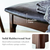 Cttasty Office Chair, Wood Desk Chair with Upholstered PU Leather, Computer Chair, Modern Dining Chair, Mid Century Dining Chair, Wood Accent Chair,Walnut Chair Cttasty