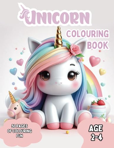 Simple Big Unicorn Coloring Book for Toddlers Ages 2-4: Easy and Fun Coloring Pages for Kids, Preschool, and Kindergarten