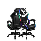 Gaming Chair with 2 Bluetooth Speakers & LED Lights, Ergonomic High Back Office Chair with Headrest, 135° Recline, 360° Swivel, Height Adjustable Executive Chair for Gaming, Work, Study (Black) Tacarlha