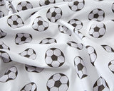 Chezmoi Collection 4-Piece Kids/Teens Sports Sheet Set - Soft Microfiber White Black Soccer Balls, Full Size Chezmoi Collection