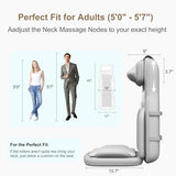 Rainwolf Shiatsu Neck and Back Massage Cushion with Heat - 4D Deep Tissue Kneading Full-Back Massager for Relief Stress, Adjustable Intensity & Height, for Office Chair & Home Rainwolf